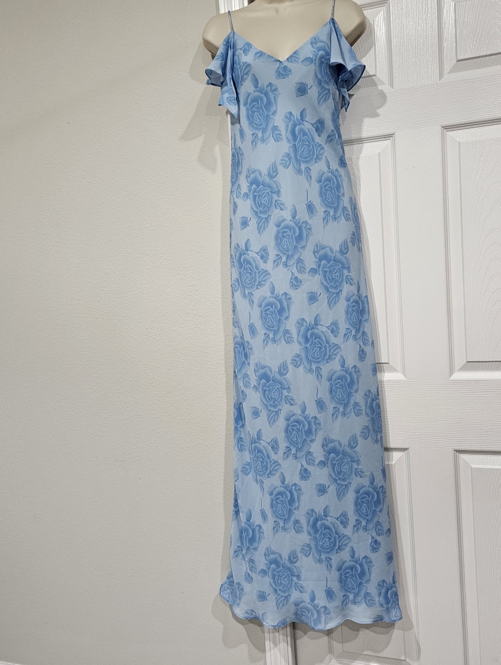 Blue Floral Slip Dress